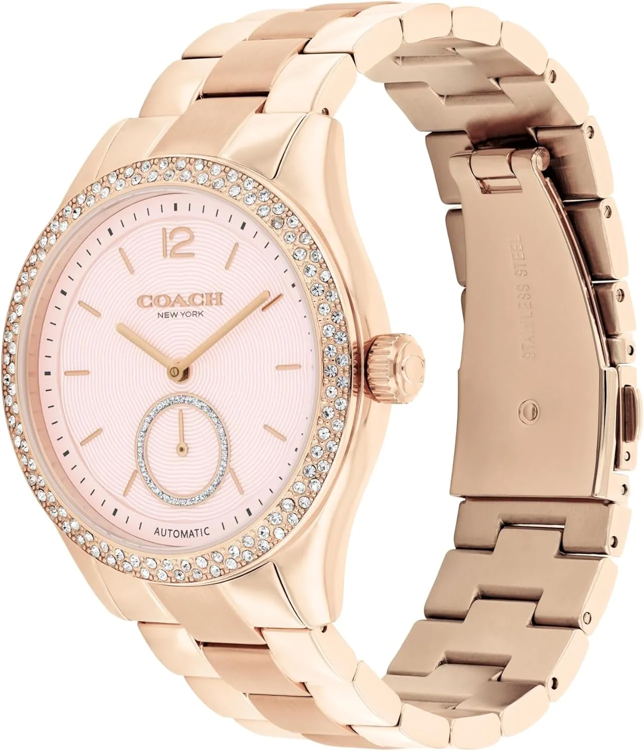 Bezel - Self-Winding - Premium Everyday Fashion - Gift geology spurn cohesion sweeping abbey for Her COACH Brooks Women's Automatic Watch - 38mm Stainless Steel Bracelet with Crystal-Set 