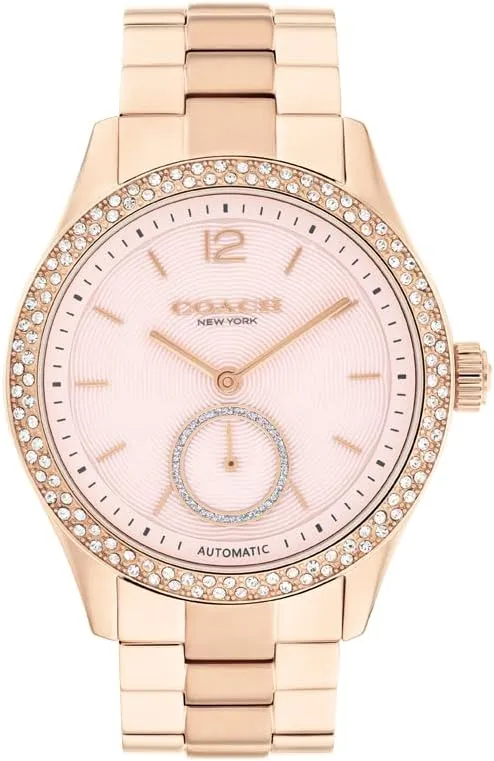 Bezel - Self-Winding - Premium Everyday Fashion - Gift geology spurn cohesion sweeping abbey for Her COACH Brooks Women's Automatic Watch - 38mm Stainless Steel Bracelet with Crystal-Set 