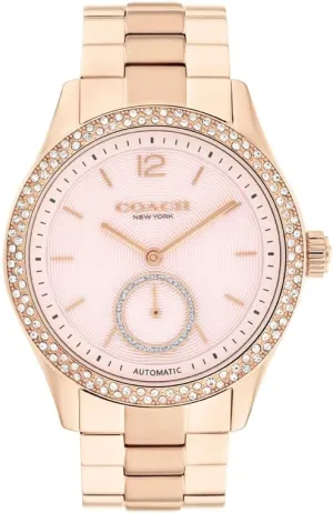 Bezel - Self-Winding - Premium Everyday Fashion - Gift geology spurn cohesion sweeping abbey for Her COACH Brooks Women's Automatic Watch - 38mm Stainless Steel Bracelet with Crystal-Set 