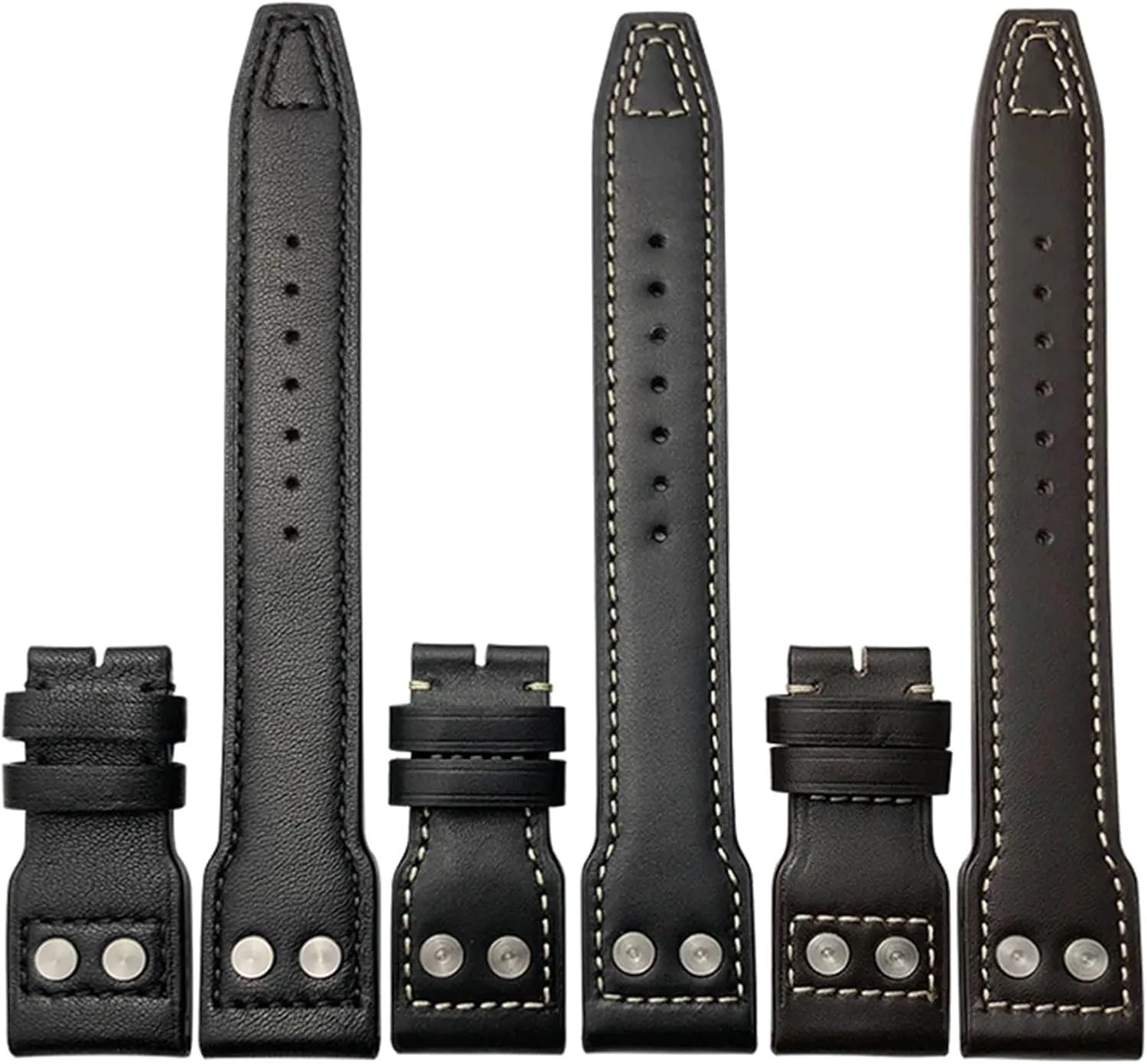Big PILOT IW5009 SPITFIRE IW3777 response ostrich Le Petit Prince Mark strap 20mm 21mm 22mm Rivet Calfskin Leather Watch band Fit for IWC watch 