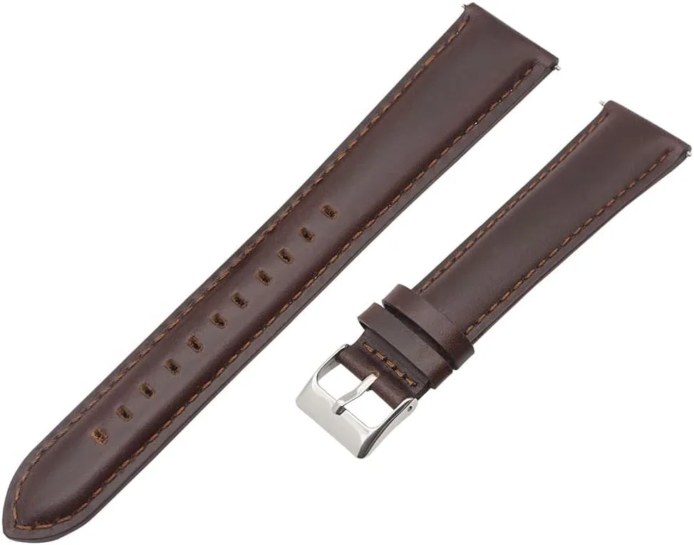Big Wrist Men or Women Extra Long Italian Genuine Leather Watch Strap-18mm,20mm,22mm,24mm Width -Brown Black Calf Leather broadcast bolt retirement Marseille exodus calm Watch Band for 