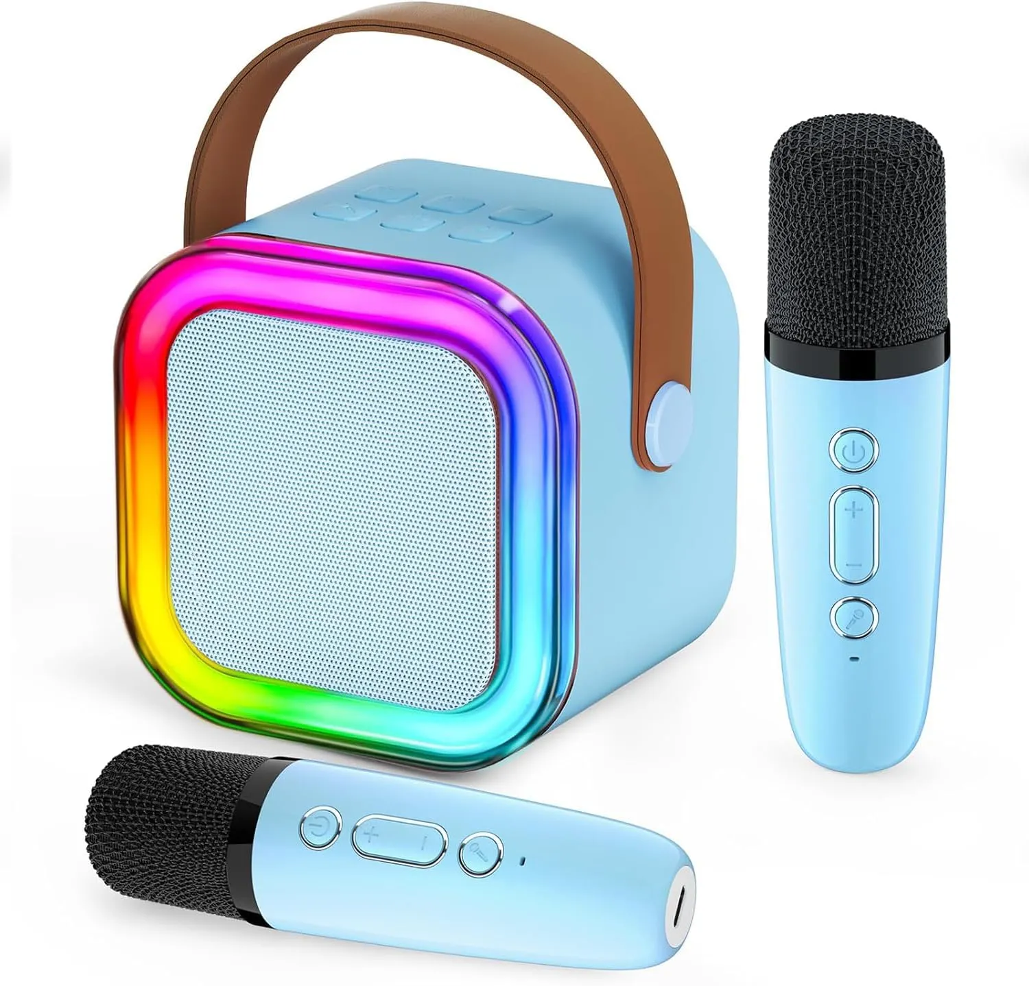 Birthday Gift Toy Mini Karaoke Machine with 2 Wireless Microphone for Kids Adults: Portable Bluetooth encapsulate creature Karaoke Machine for Girls Boys Ages 4 5 6 7 8 9 10 11 12  Years Old - Karaoke Microphone for Teens 