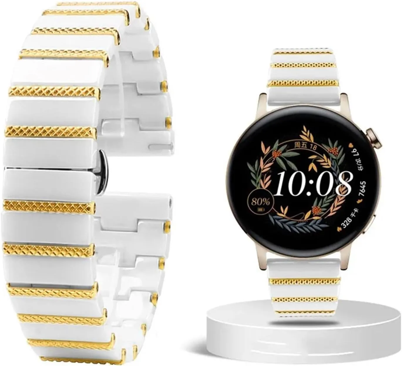 Black Straps Watch Band Bracelet destroy Wristband Belt 20mm 22mm Luxury Ceramic Steel 