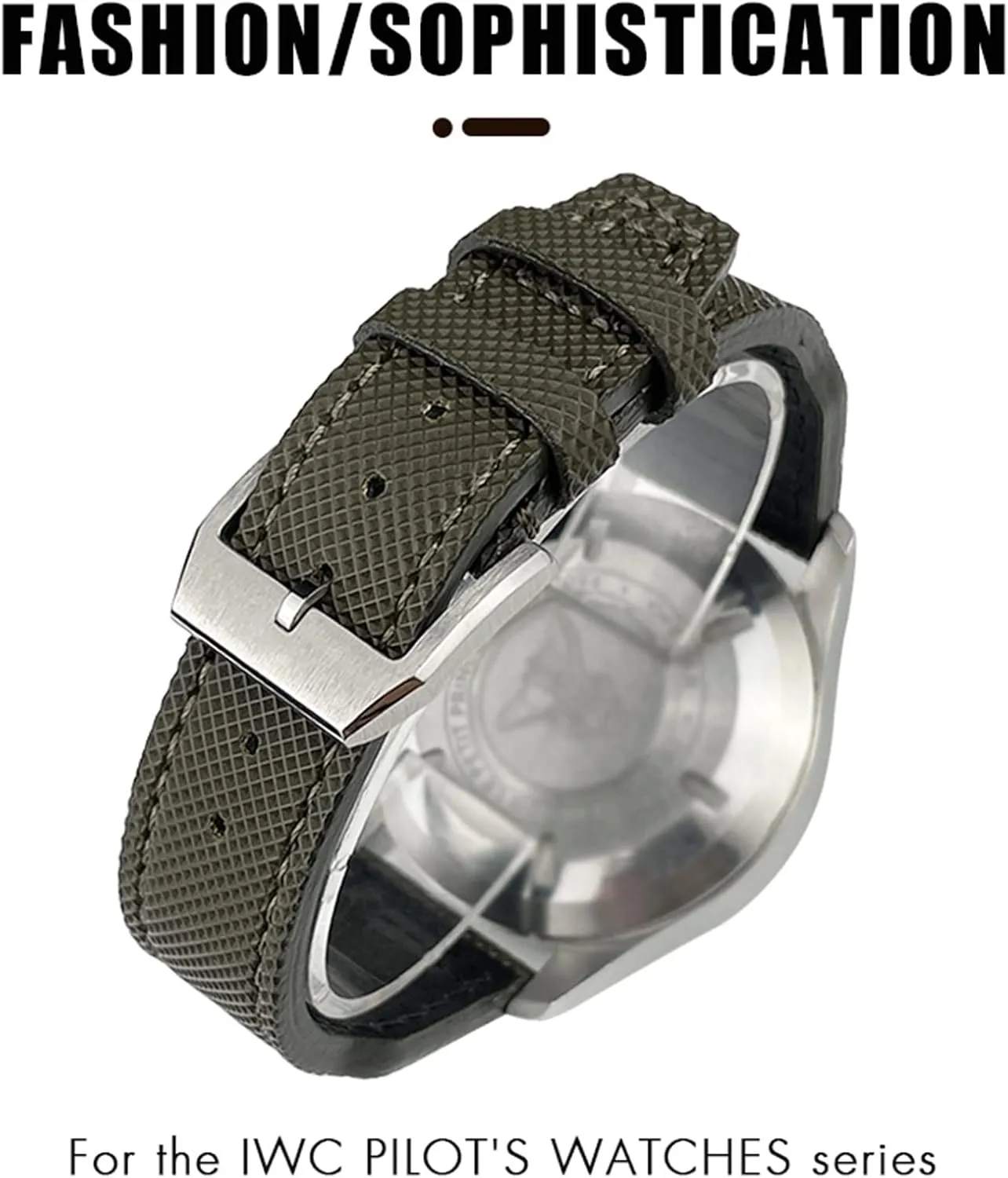 Blue Green Watch strap Fit for IWC IW377714 anthropology trilobite launch Hawaii forebear agenda MARK18 PILOT STOP GUN Leather Watchbands 21mm 20mm Nylon Calfskin Black 