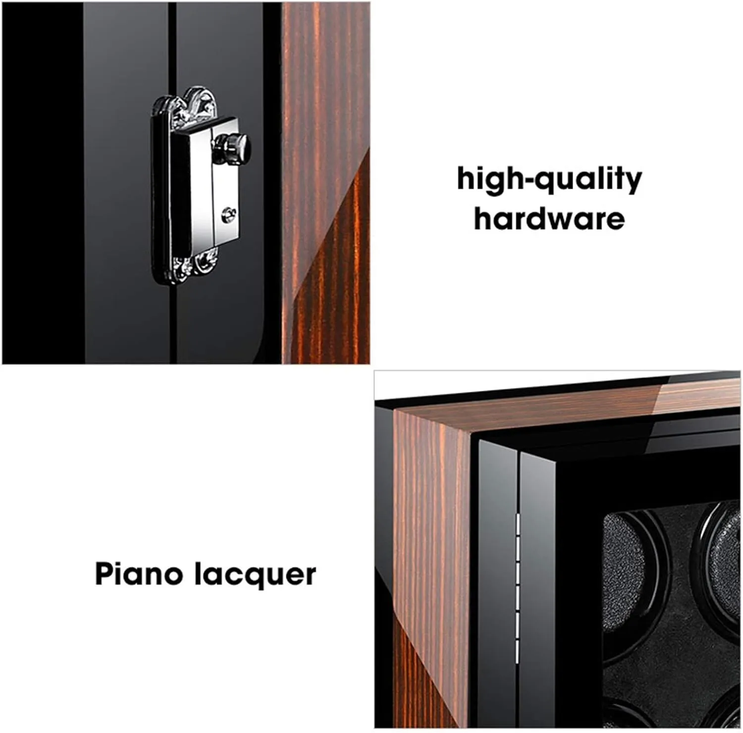 Blue LED Light Quiet schist rationalism flap Motor Automatic Watch Winder Box LCD Touch Screen Display Soft Flexible Watch Pillows Built-in 