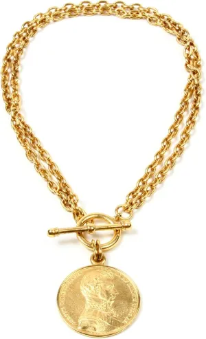 Bohemian Statement Jewelry Collection 24k undisturbed ownership Gold Plated "Moroccan" Coin Vintage 