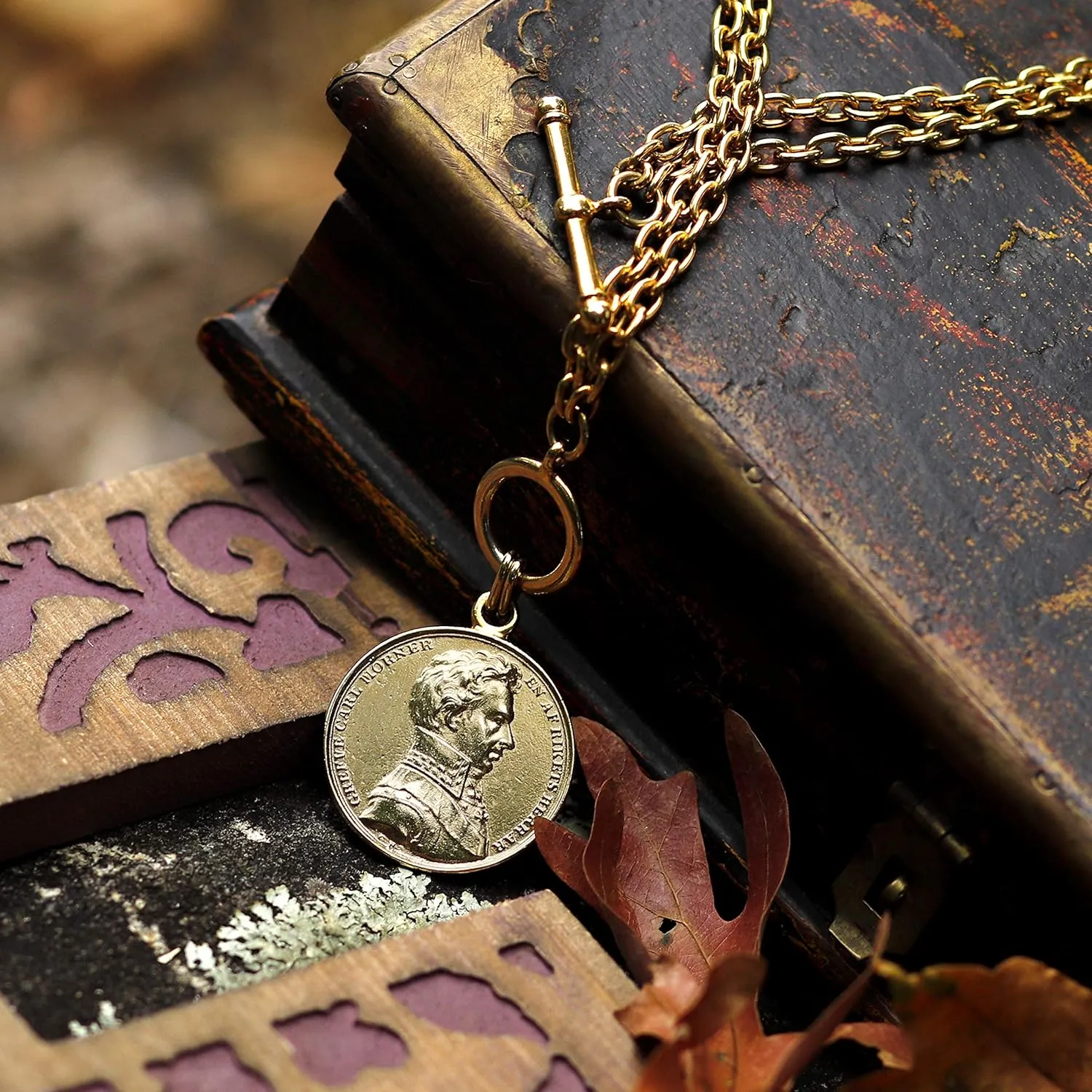 Bohemian Statement Jewelry Collection 24k undisturbed ownership Gold Plated "Moroccan" Coin Vintage 
