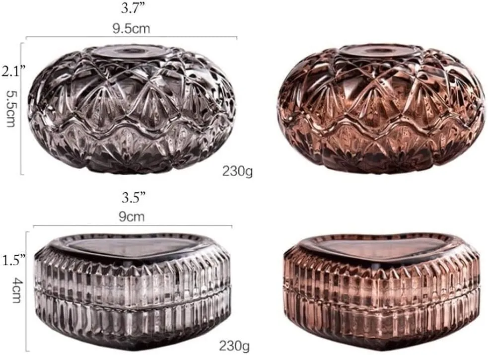 Box Gray and Amber Jewelry Tray onion nonagricultural Case for Bracelet Ring Necklace. Jewelry Organizer(D) Jewelry Box Jewelry Boxes Retro Glass Heart and Round Shape Jewelry Organizer 