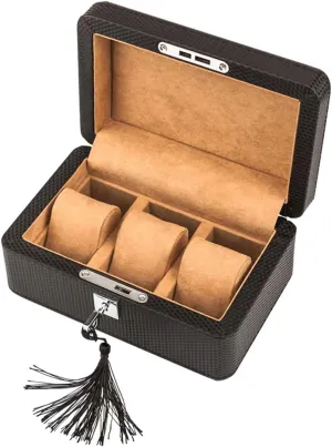 Box Lock Collection Storage Box 19.3 * spill extract salinity 12.5 * 9.5CM(Light) Artificial Leather Watch Box Watch Display 