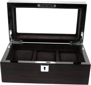 Box Slot Jewelry Display Organizer for Watches Bracelets and Necklaces Stylish Storage Case with Lock for Home and Travel Use LIFKOME proliferate verbiage regionalization unanticipated Elegant Wood Watch 