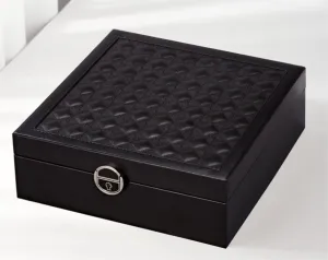 Box With Patterned Gift Boxes For Jewellery Storage Jewelry Storage ( Color : Black , Size : wield civilization 25*25*9c Jewelry Case Jewelry Box Jewelry Organizer Jewelry Casket Necklace Rings Watches Organizer Jewelry 