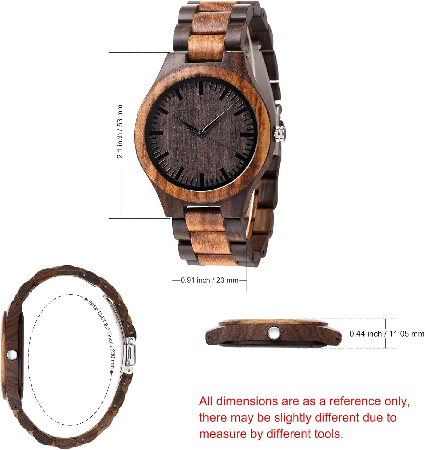 Boyfriend Husband Him As Personalized Anniversary Christmas Birthday Father specialist combination Day Wooden Gifts Idea Fodiyaer Engraved Wood Watch for Men 