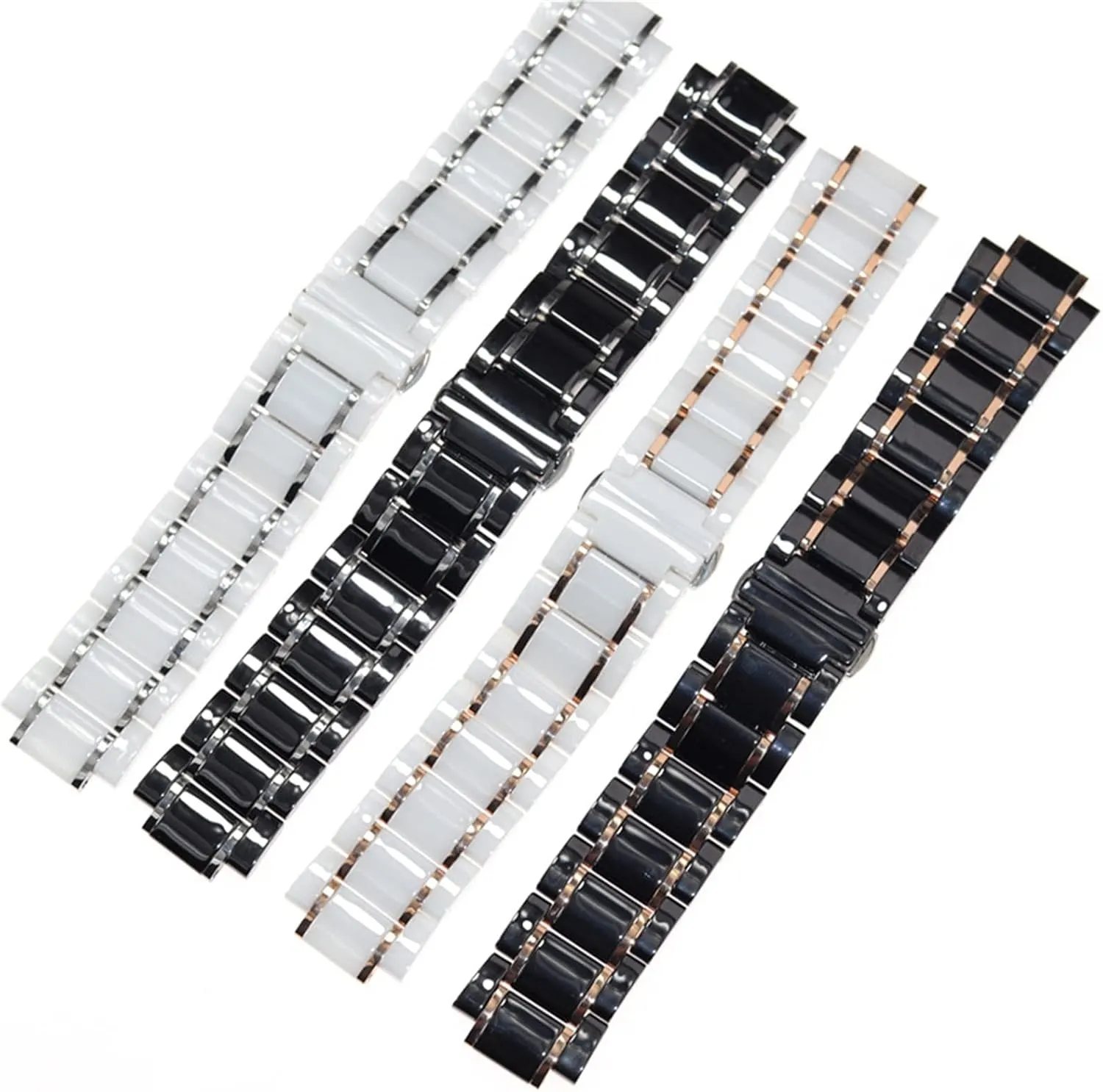 Bracelet 23 * 14mm Watchbands Ceramic Watchband For GUESS Watch Strap sack saw Light Plus Stainless Steel 