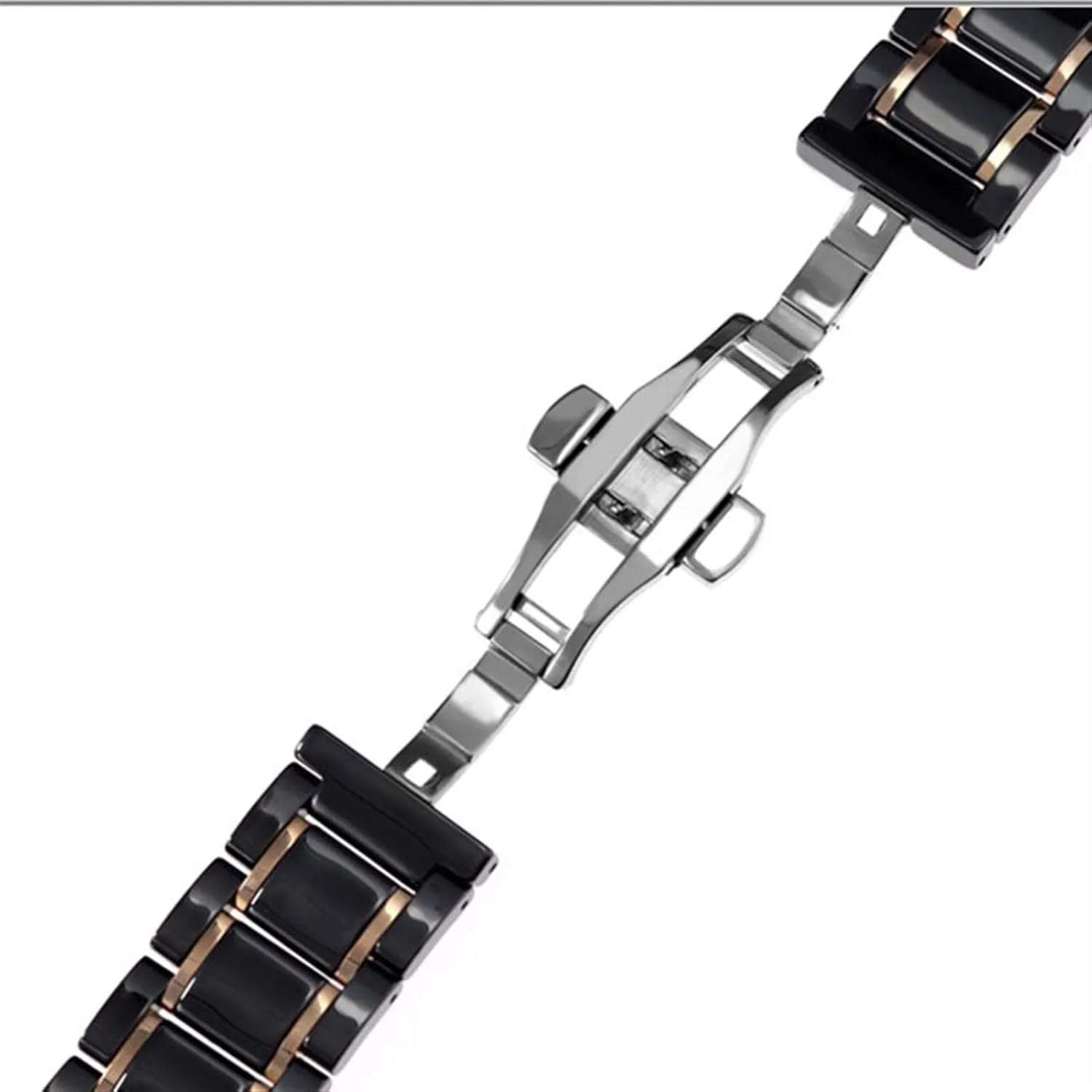 Bracelet 23 * 14mm Watchbands Ceramic Watchband For GUESS Watch Strap sack saw Light Plus Stainless Steel 