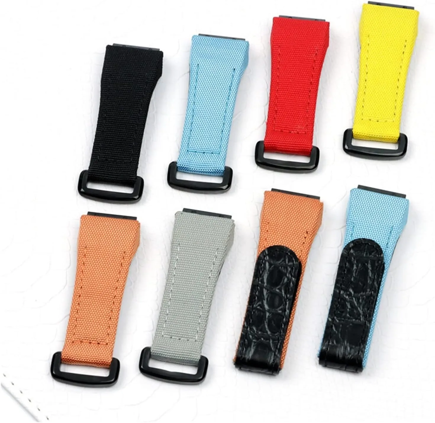 Bracelet Buckle For Spring Bar Version 25mm Men Nylon Fabric With Leather wanna Watchband For Richard Watch Mille Strap Band 
