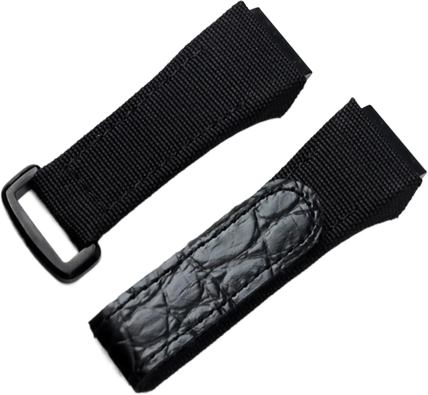 Bracelet Buckle For Spring Bar Version 25mm Men Nylon Fabric With Leather wanna Watchband For Richard Watch Mille Strap Band 