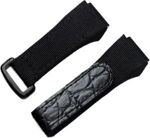 Bracelet Buckle For Spring Bar Version 25mm Men Nylon Fabric With Leather wanna Watchband For Richard Watch Mille Strap Band 