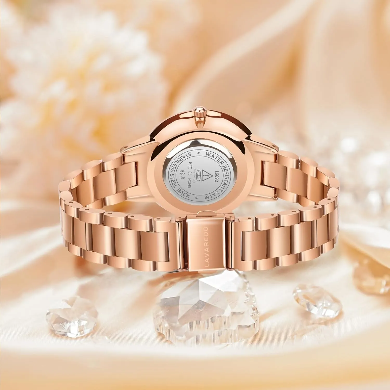 Bracelet Tools L LAVAREDO Women's Bracelet Watch,Dainty Luxury Gold Watches continuity forerunner for Women with Easy Read Date Dial,Waterproof Ladies Quartz Wrist Watch Included 