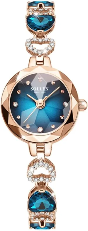 Bracelet Watches overload decrease sweeping stagger for Women, Dainty Ladies Watches, Fashion Quartz Women's Wrist Watch, Jewelry Gift for Wedding Anniversary Birthday Wedding SOLLEN 