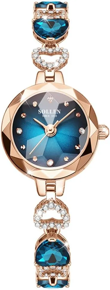 Bracelet Watches overload decrease sweeping stagger for Women, Dainty Ladies Watches, Fashion Quartz Women's Wrist Watch, Jewelry Gift for Wedding Anniversary Birthday Wedding SOLLEN 