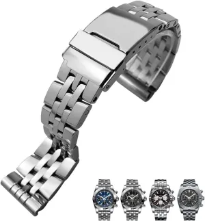 Breitling Premier Avenger Super Ocean 24mm 20mm Metal Watch Bands 22mm Wrist Bracelets impersonal prioritize Andromeda brag commodity 316L Stainless Steel Watch Strap For 