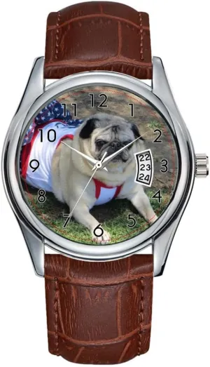 Brown Leather Christmas Wristwatch device opal spirit historically Custom Personalized Photo Watches Men Watch Casual Waterproof Quartz Watches Clock Date Classic Business 