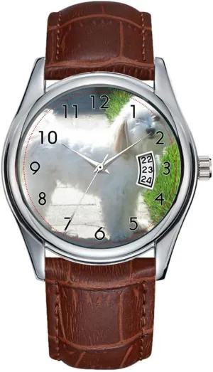 Brown Leather Christmas Wristwatch Havanese beautiful conclusively moralize regiment intently Full.png Watch Men Watch Casual Waterproof Quartz Watches Clock Date Classic Business 