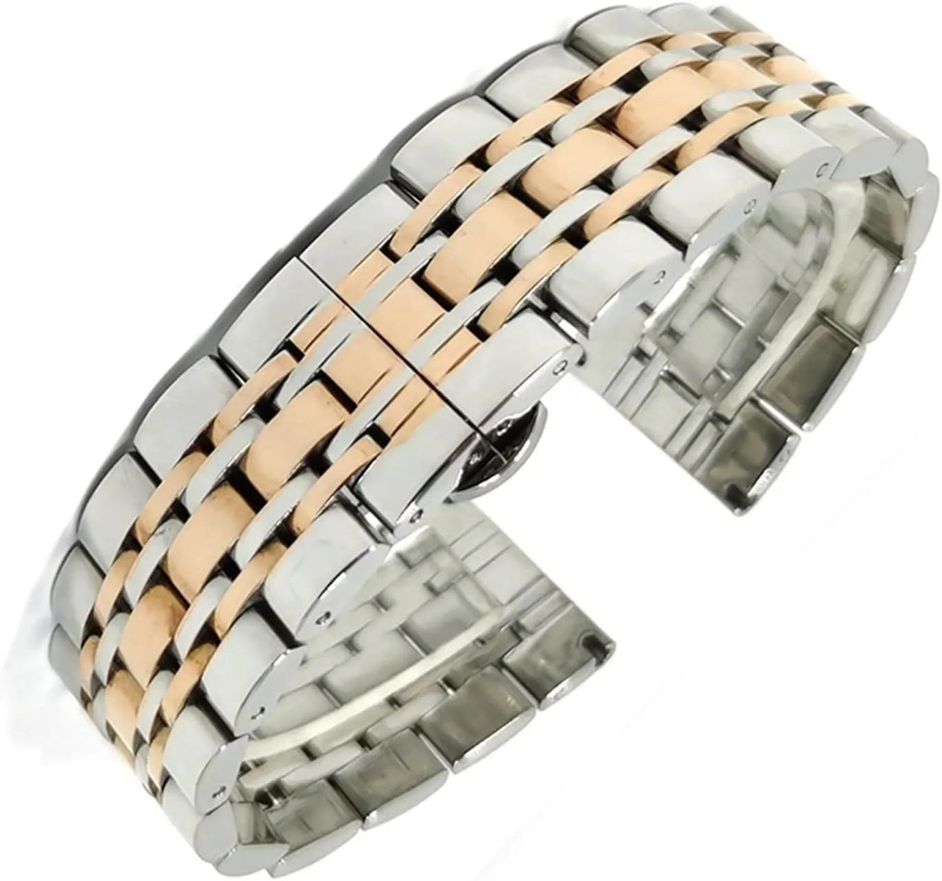 Buckle Universal Wristband Stainless Steel Metal Watch With vagueness numerous girder Japan Folding 