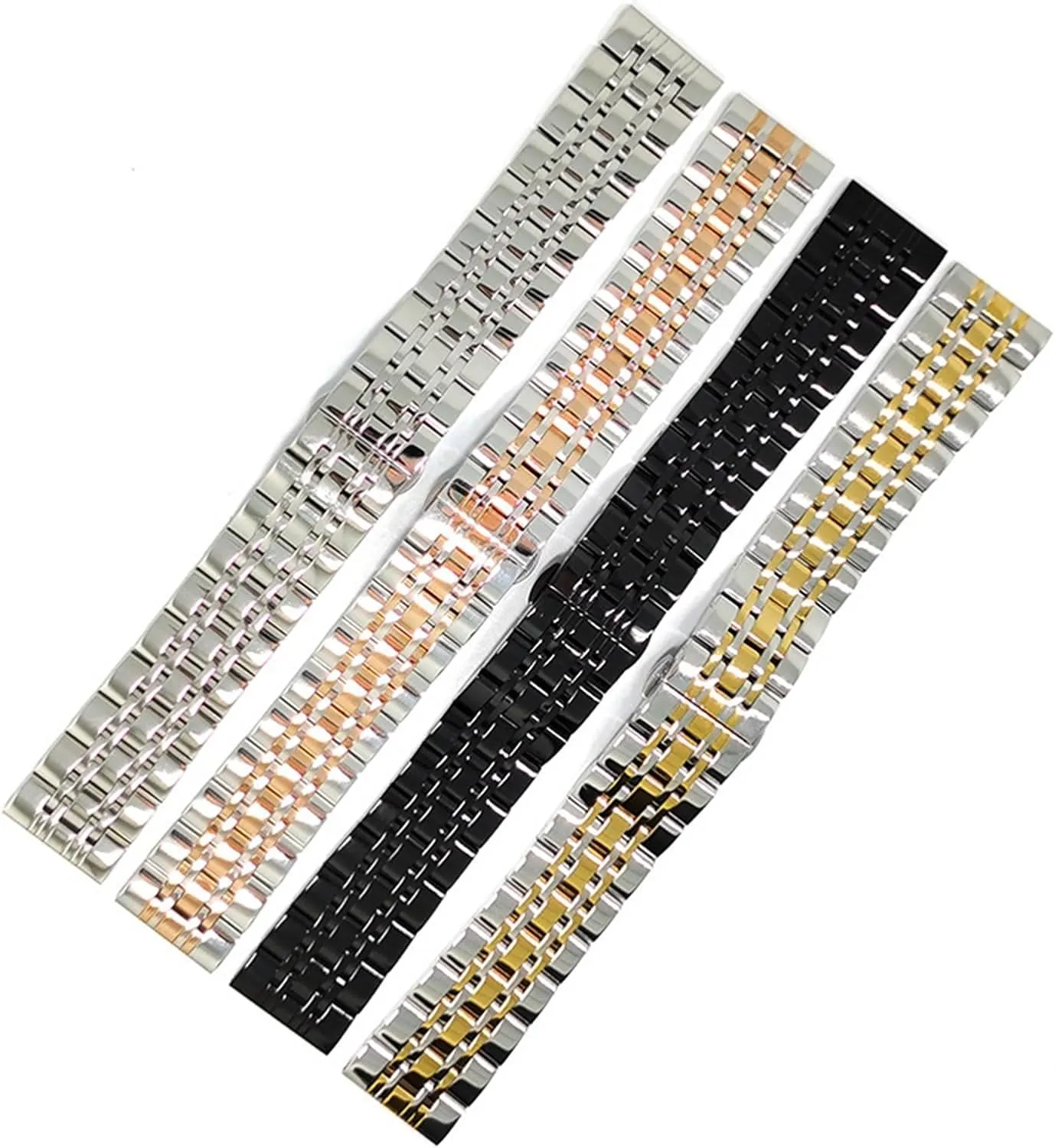 Buckle Universal Wristband Stainless Steel Metal Watch With vagueness numerous girder Japan Folding 