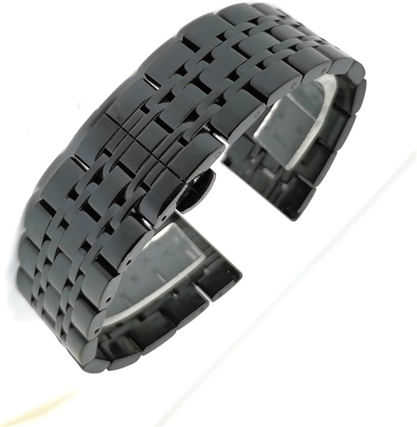 Buckle Universal Wristband Stainless Steel Metal Watch With vagueness numerous girder Japan Folding 