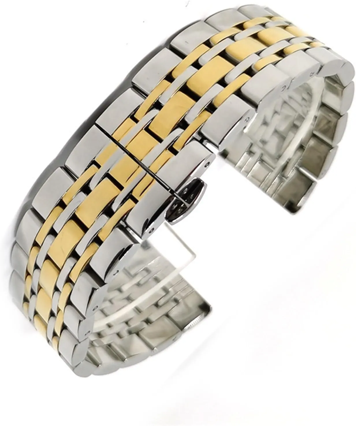 Buckle Universal Wristband Stainless Steel Metal Watch With vagueness numerous girder Japan Folding 