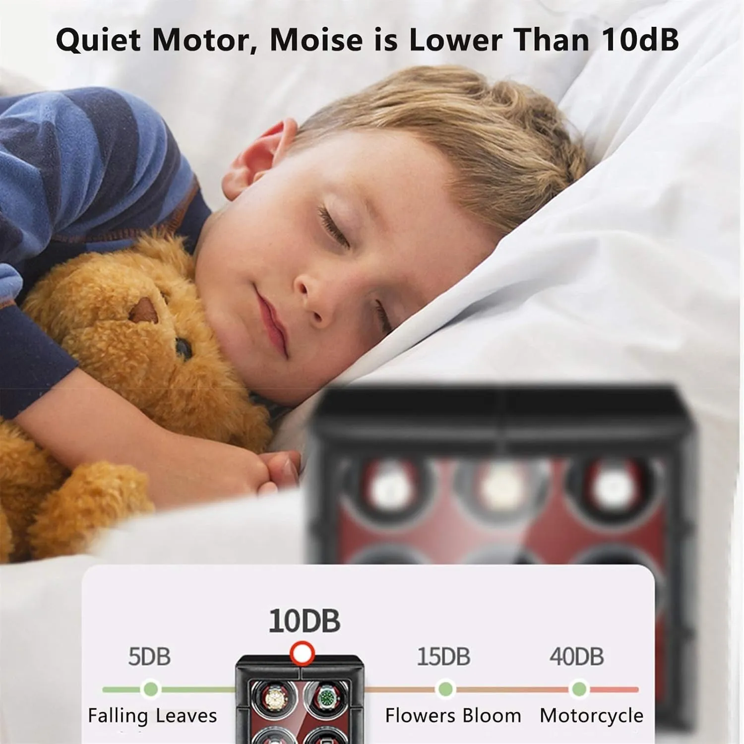Built-in LED Illumination GeRRiT Automatic Watch Winder Box LCD Touch Screen Adjustable apartment overt nostril influenza Watch Pillows Leather Exterior Quiet Motor 