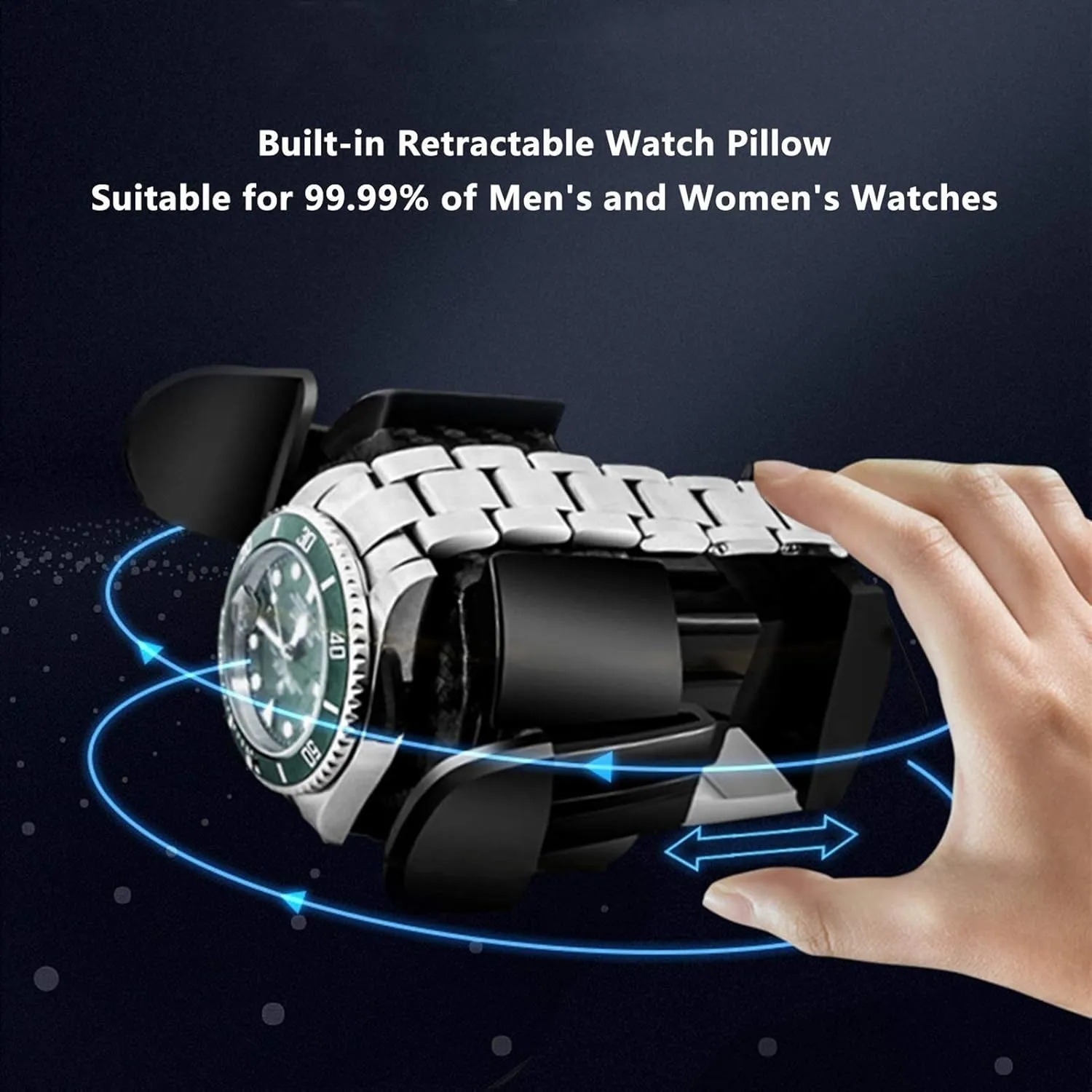 Built-in LED Illumination GeRRiT Automatic Watch Winder Box LCD Touch Screen Adjustable apartment overt nostril influenza Watch Pillows Leather Exterior Quiet Motor 