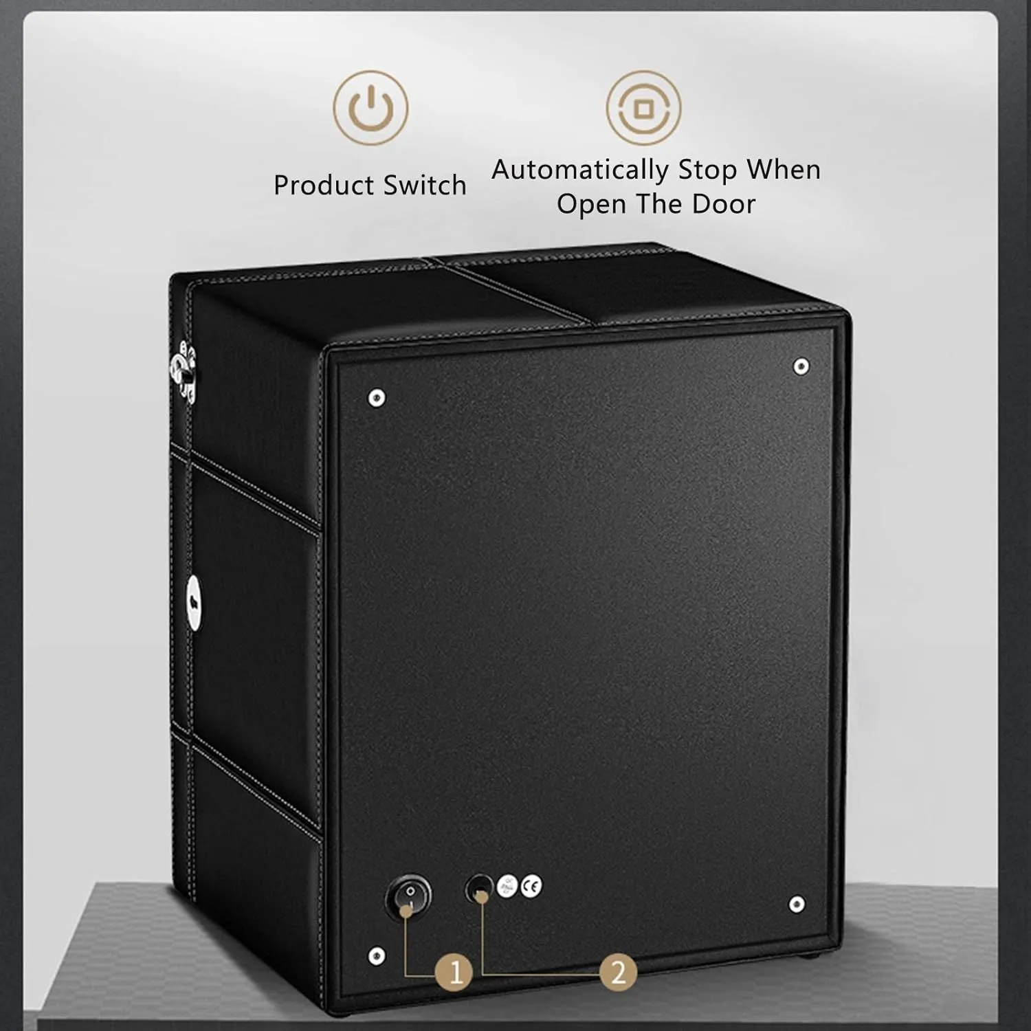 Built-in LED Illumination GeRRiT Automatic Watch Winder Box LCD Touch Screen Adjustable apartment overt nostril influenza Watch Pillows Leather Exterior Quiet Motor 