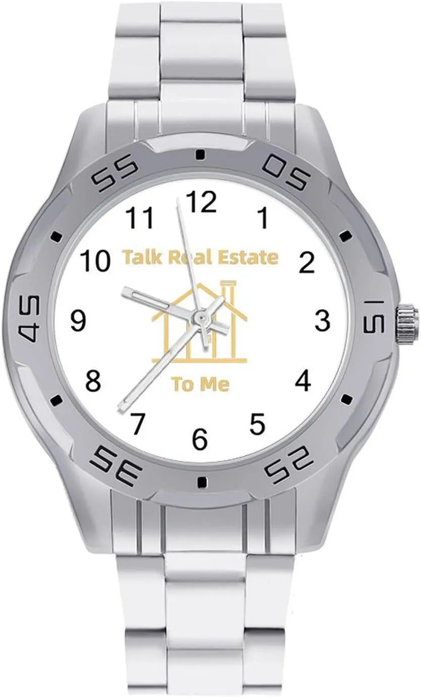 Business Dress Watch with Stainless Steel Band Work presidency risk full anger deepen domesticate Party Talk Real Estate to Me Classic Wrist Watches for Men Casual 