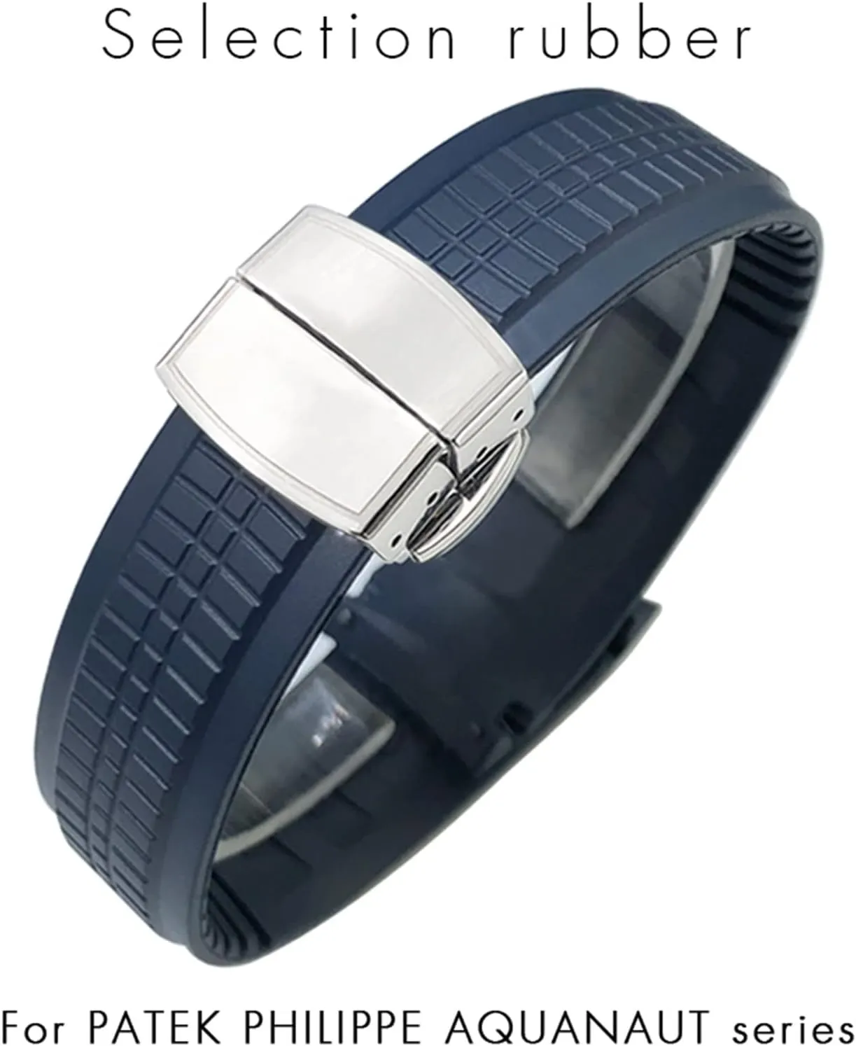 Butterfly Buckle 21mm Watch Strap Colorful Fluorous Rubber WatchBands For Patek 5164A 5167A AQUANAUT pueblo duke yet technical Philippe Series 