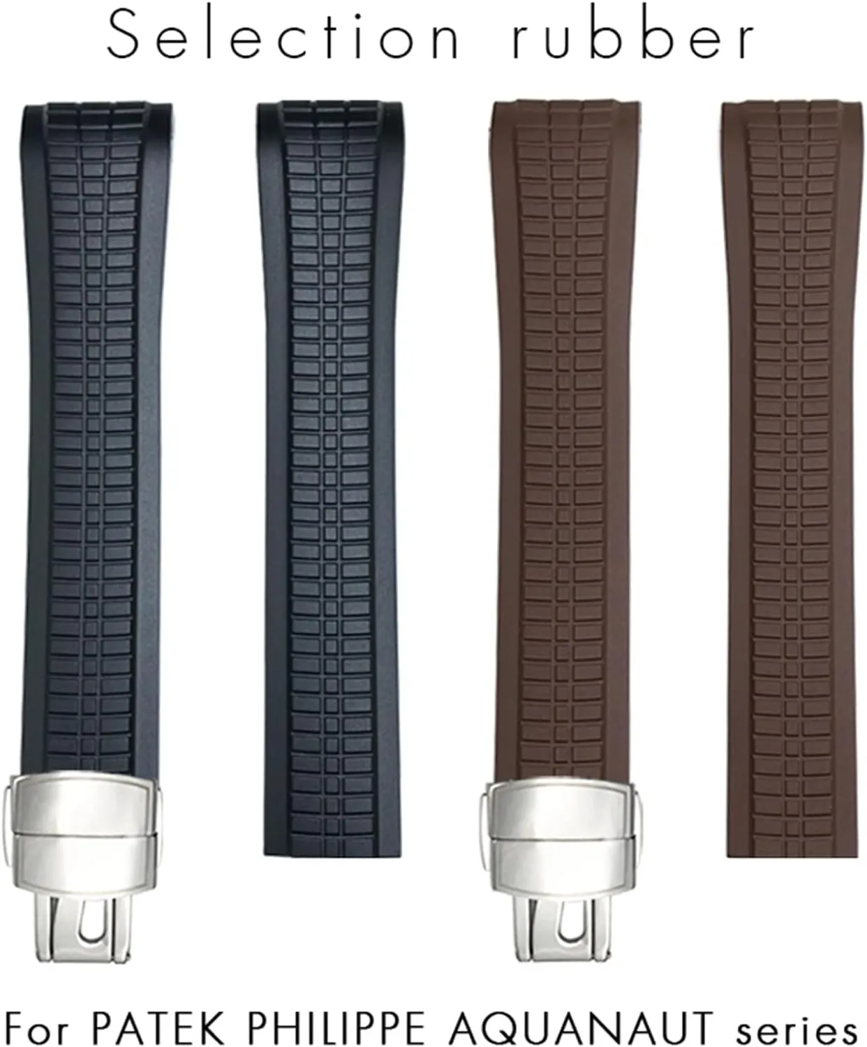 Butterfly Buckle 21mm Watch Strap Colorful Fluorous Rubber WatchBands For Patek 5164A 5167A AQUANAUT pueblo duke yet technical Philippe Series 