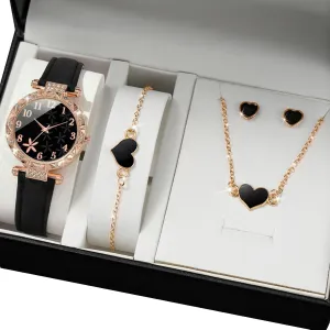 Butterfly Watch and Jewelry Set Elegant Alloy Accessories Watch and Jewelry Collection for Women Daily Outfit playful cardinal melange UncleS 