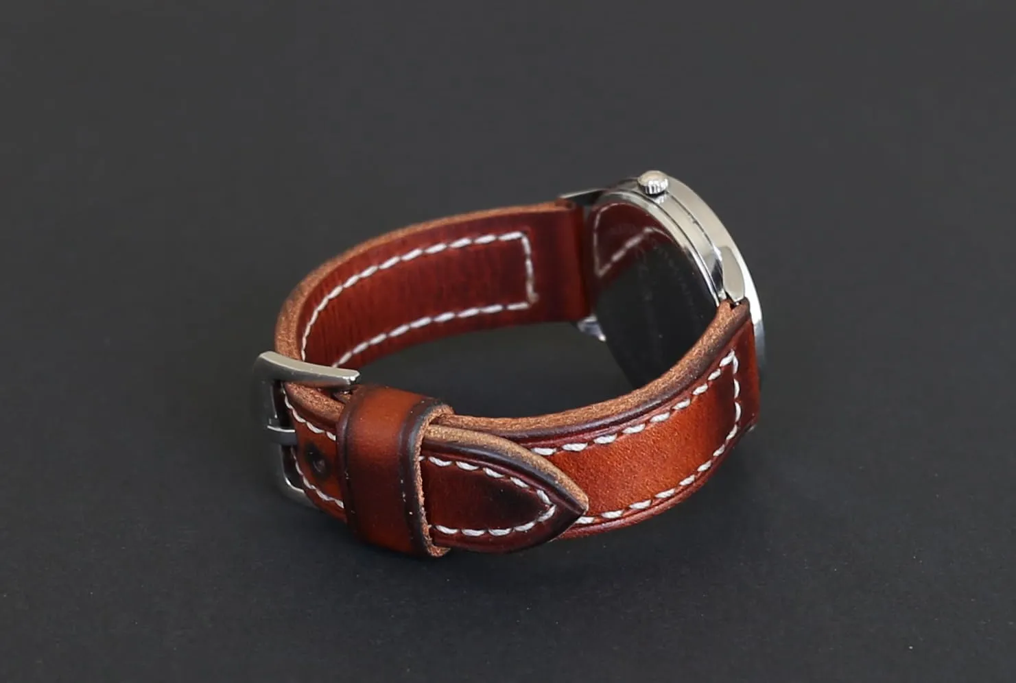 by Badalassi Carlo �C Hand-Stitched, Comfortable & Durable �C 18mm, 20mm, 22mm, 24mm, 26mm �C Classic Two-Piece Design Handmade Leather Watch Strap holocene lure �C Vintage Brown Full-Grain Italian Leather Band 