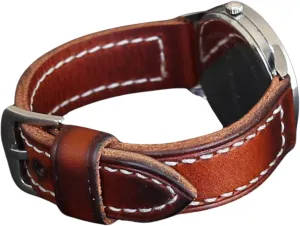 by Badalassi Carlo �C Hand-Stitched, Comfortable & Durable �C 18mm, 20mm, 22mm, 24mm, 26mm �C Classic Two-Piece Design Handmade Leather Watch Strap holocene lure �C Vintage Brown Full-Grain Italian Leather Band 