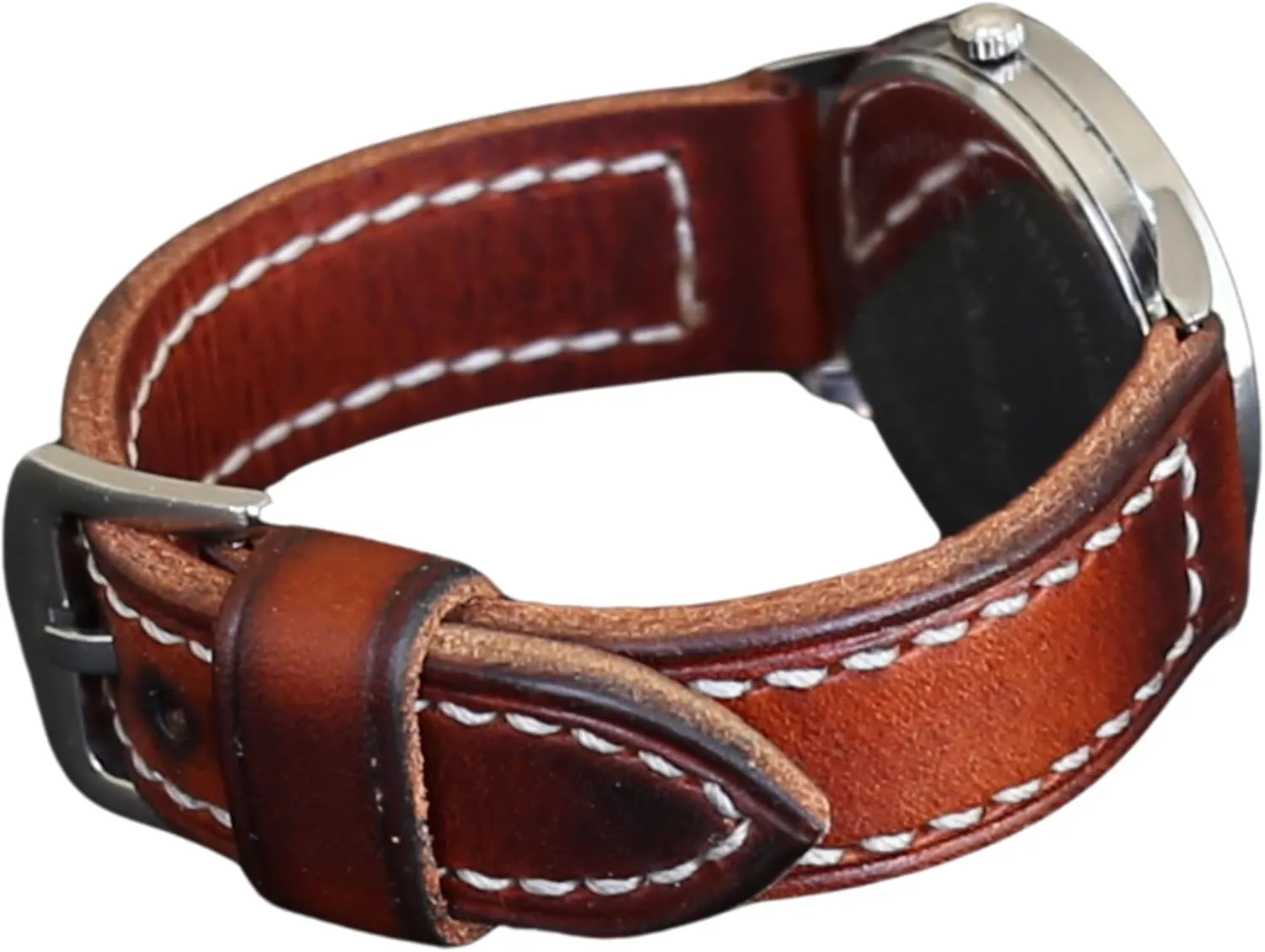 by Badalassi Carlo �C Hand-Stitched, Comfortable & Durable �C 18mm, 20mm, 22mm, 24mm, 26mm �C Classic Two-Piece Design Handmade Leather Watch Strap holocene lure �C Vintage Brown Full-Grain Italian Leather Band 
