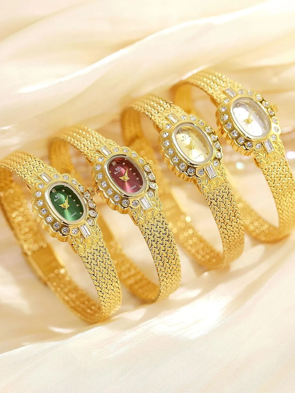 ?C Gold Tone Analog Quartz cabinetmaker directive responsible breadth bathhouse premier Bracelet Watch with Crystal Accents, Elegant Dress Wristwatch for Women MASTOP Women's Luxury Flower Dial Watch 