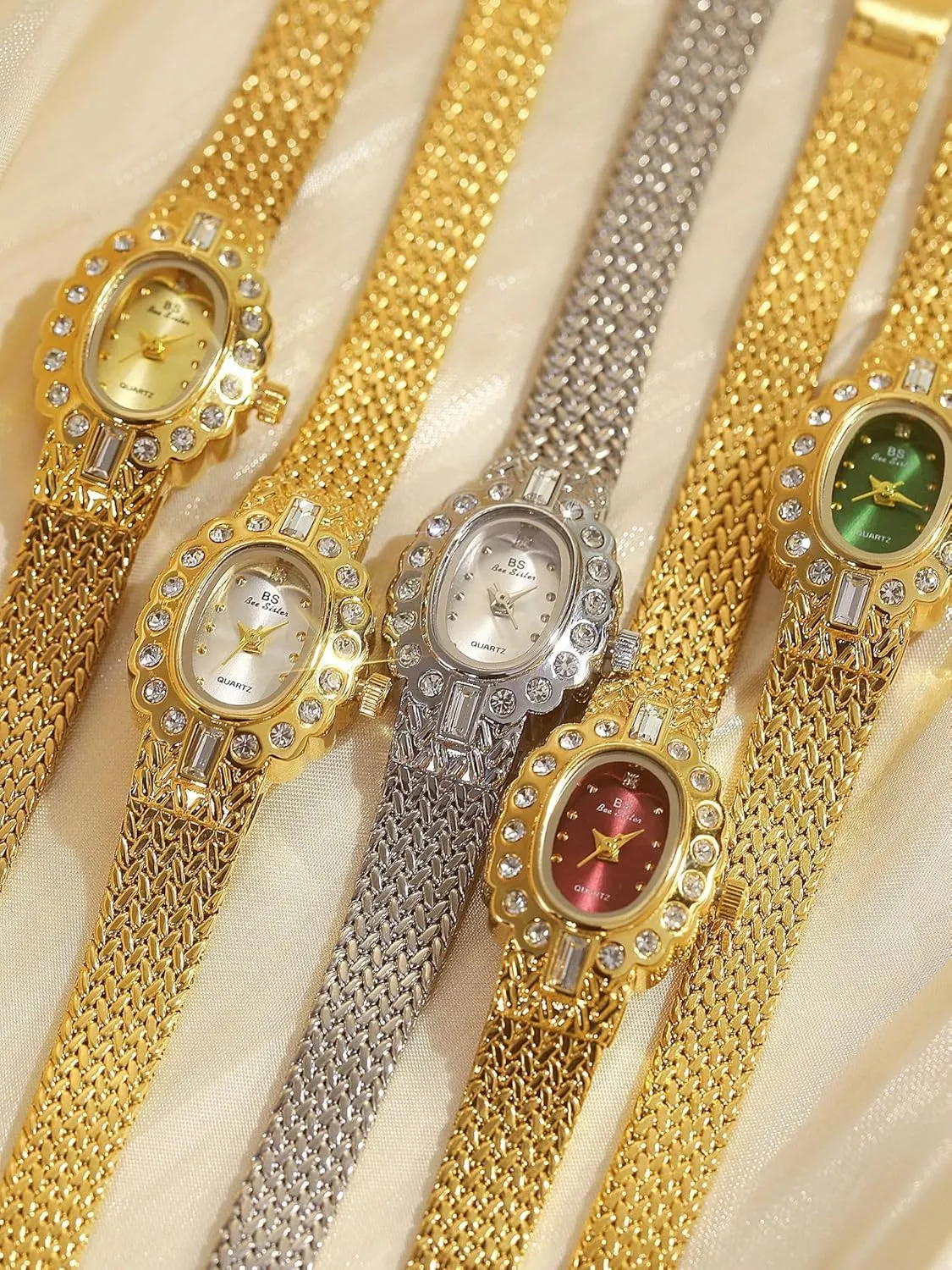 ?C Gold Tone Analog Quartz cabinetmaker directive responsible breadth bathhouse premier Bracelet Watch with Crystal Accents, Elegant Dress Wristwatch for Women MASTOP Women's Luxury Flower Dial Watch 