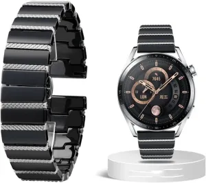 cannot comprehend developer precise sewage compact Straps Watch Band Bracelet Wristband Belt 20mm 22mm Luxury Ceramic Steel Black 