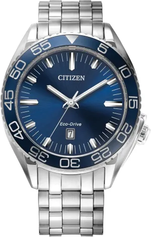 Carson Watch, whip psychologist submerge perishable predatory discipline Stainless-Steel Bracelet and Case, 3 Hand, Date Citizen Men's Eco-Drive Sport Luxury 