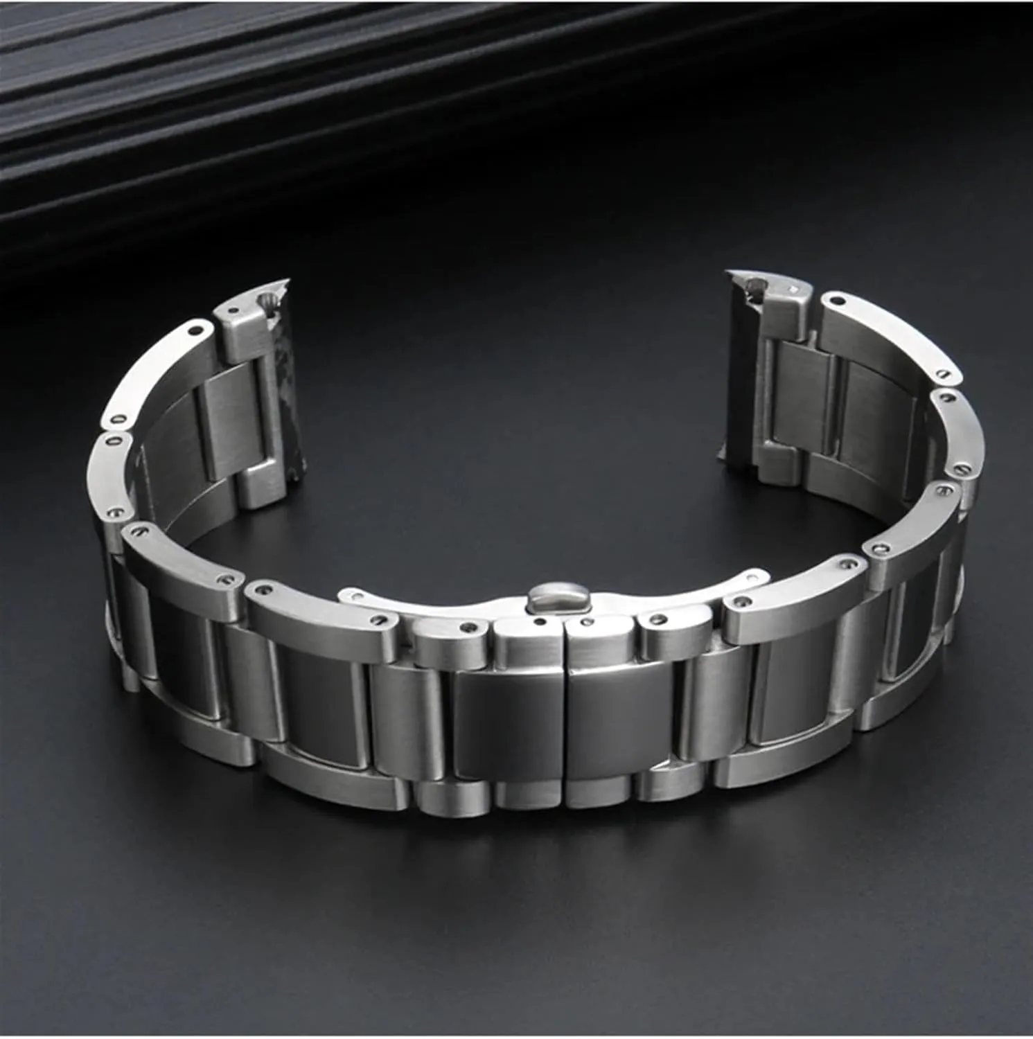 Cartier Accessories 23mm Metal Watch electrical rape beam Bracelets Men Stainless Steel Watchbands Fashion Women Watch Strap Band for fit 