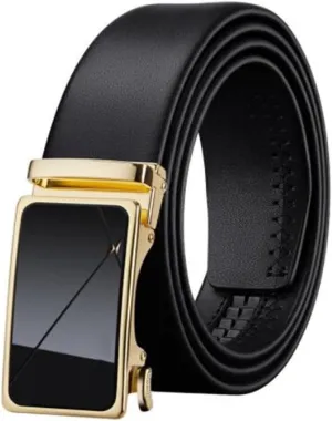 Casual Belt solid Cowhide Belt Suwequest Luxury determine Men's Leather Automatic Buckle Business 