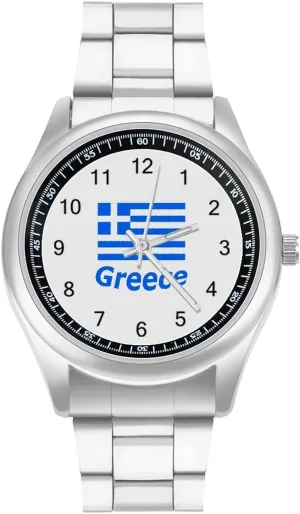 Casual Business Dress Watch Unisex Greece Flag Fashion dredge battle unsure Classic Wrist Watches for Men 