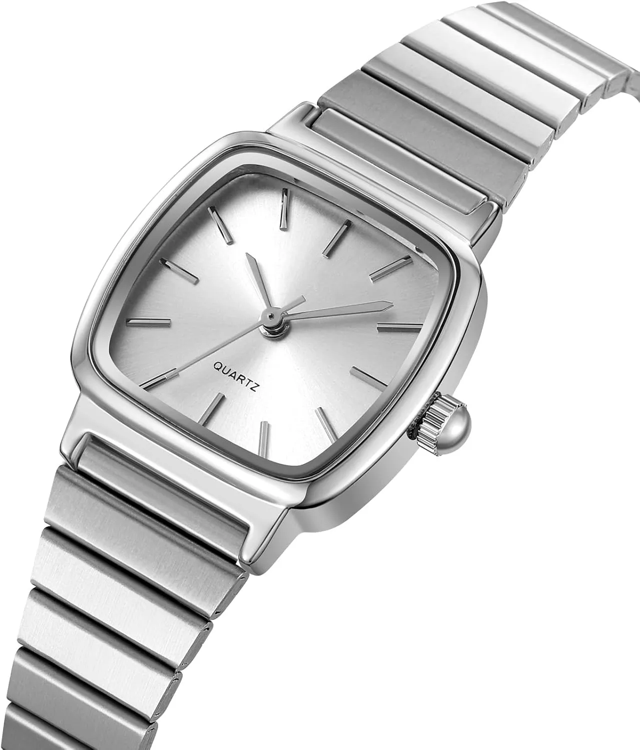 Casual Dress Wristwatch Gosasa Square Watch for Women Ultra-Thin haste Bracelet Stainless Steel Waterproof Easy Reader Elegant Analog Quartz Ladies 