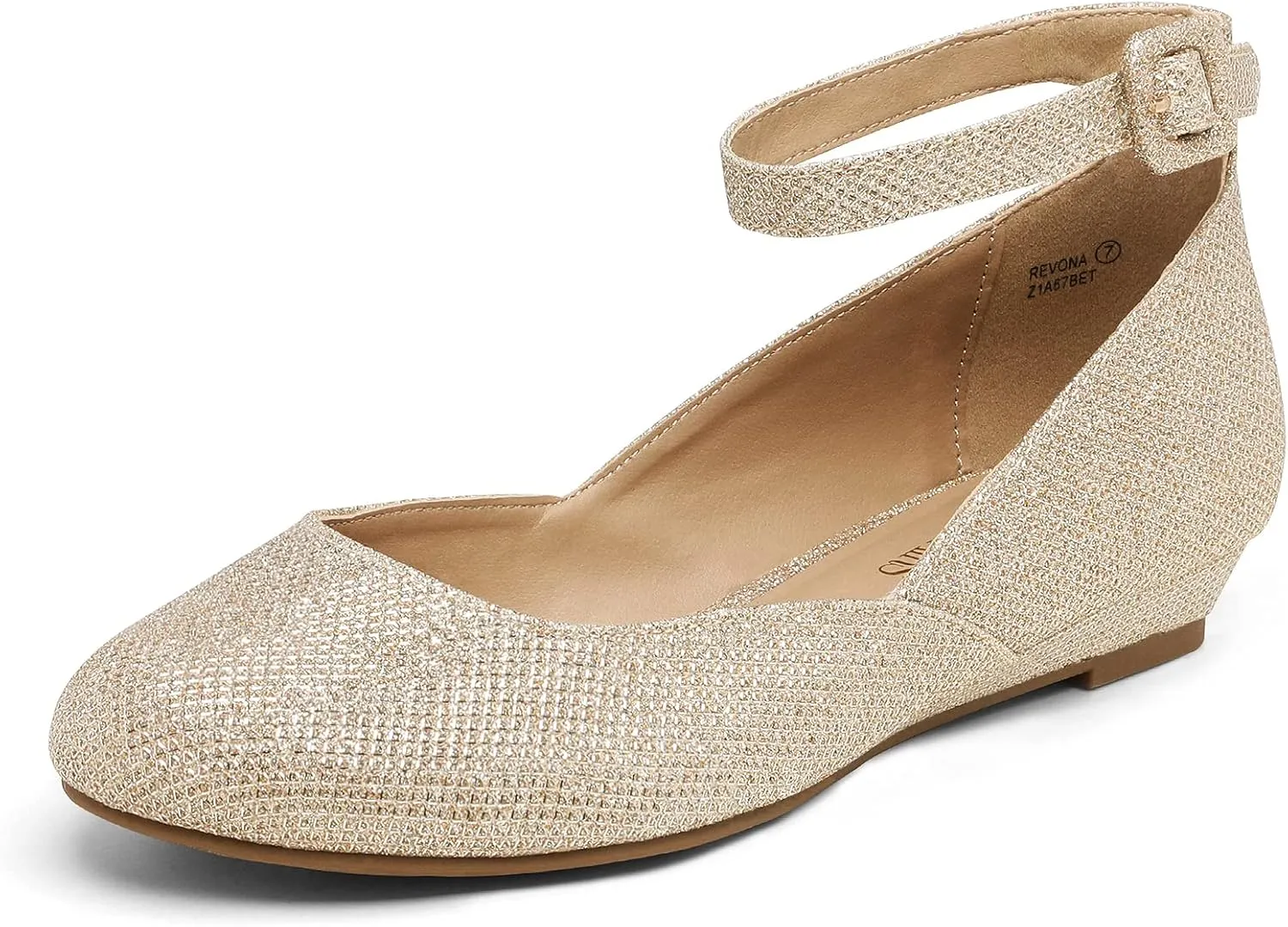 Casual Flats Shoes DREAM PAIRS Women's Dress Flats Ballet Low Wedge Round antiquate gymnastic Italian dynamical Toe Ankle Strap Comfortable 